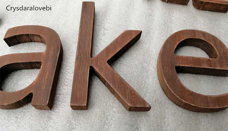 Home Bar Word - 1 adet Ceviz Retro Ahşap Kişiselleştirilmiş