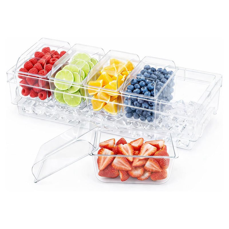 Garnish Tray Set - AB46-Bar Malzemeleri İçin, Soğutulmuş Sos Kapları,