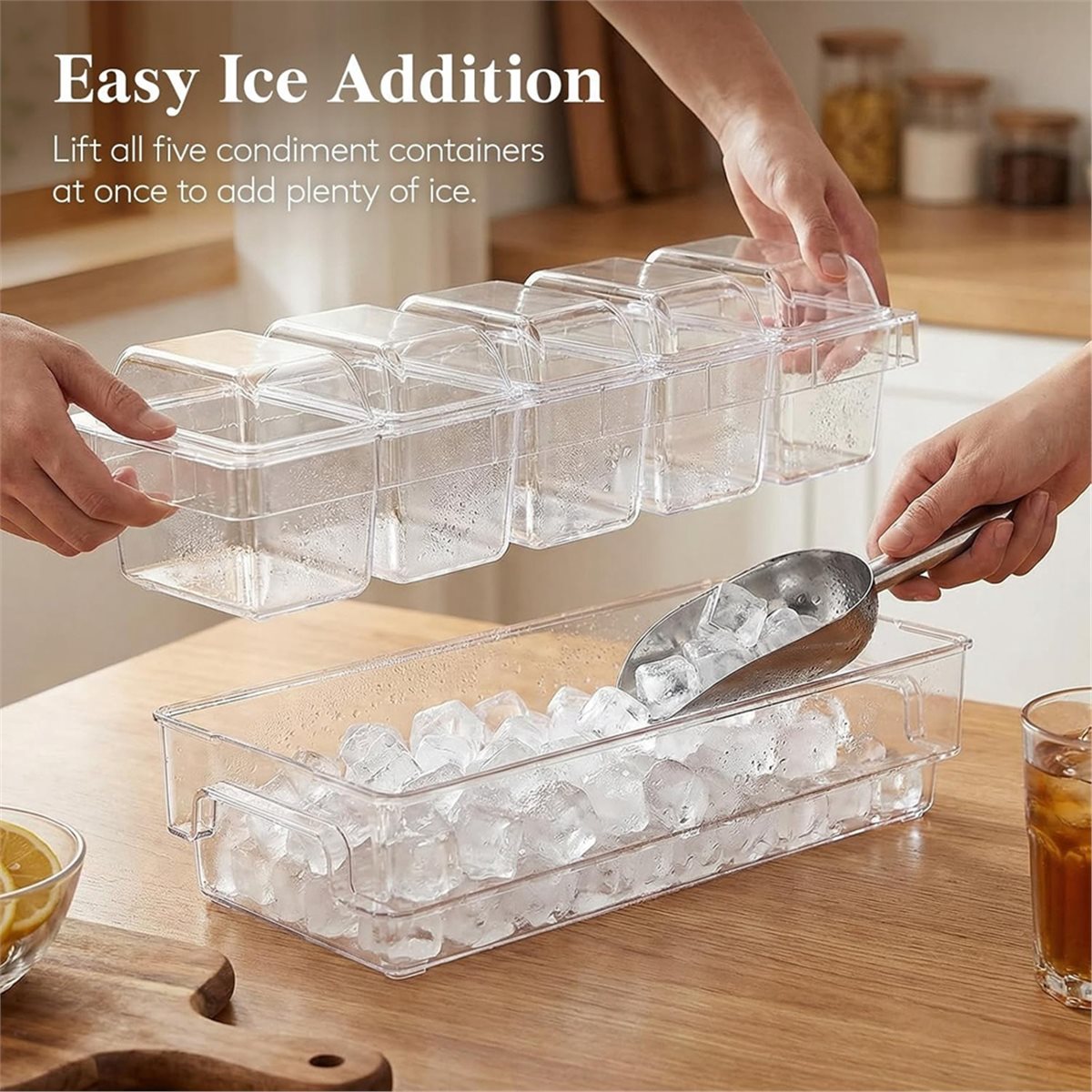 Garnish Tray Set - Soğutmalı Sos Kapları, Parti İçin Taco