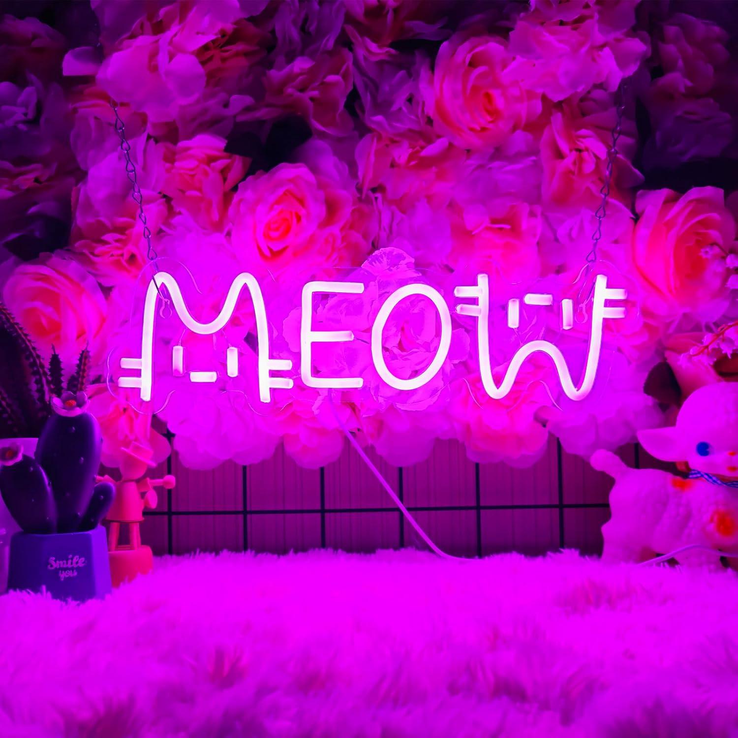 Home Bar Cafe - Miyav Neon Tabela Kedi USB Güçlü