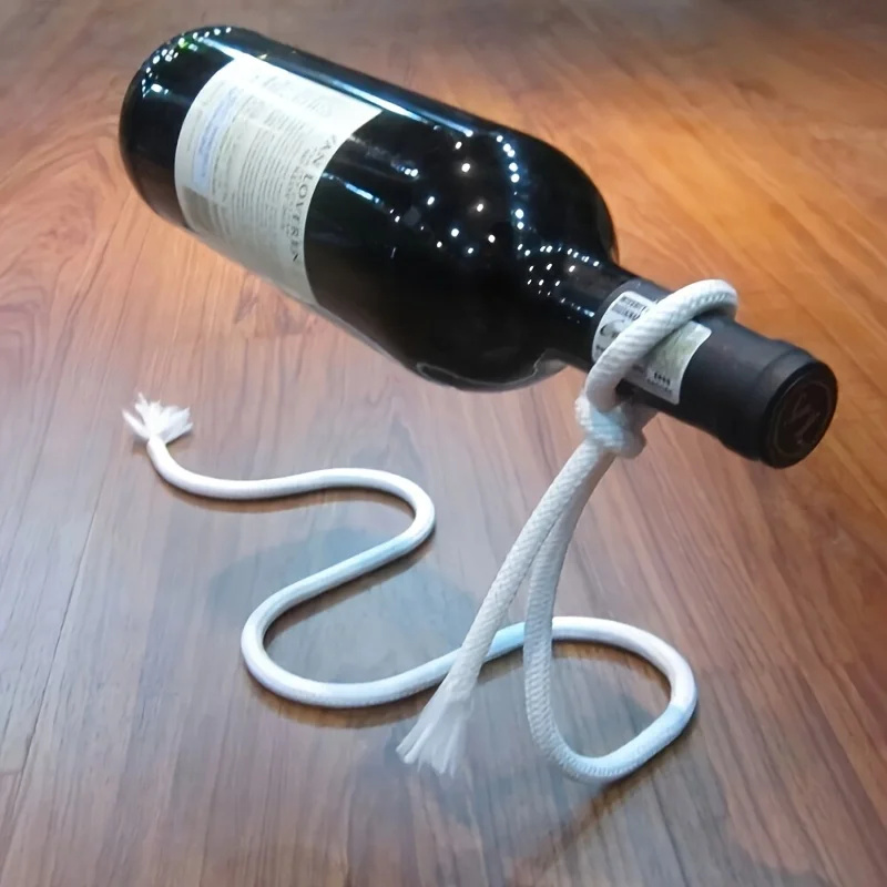 Home Bar Setup - Yaratıcı şarap şişesi rafı Kişilik Halat