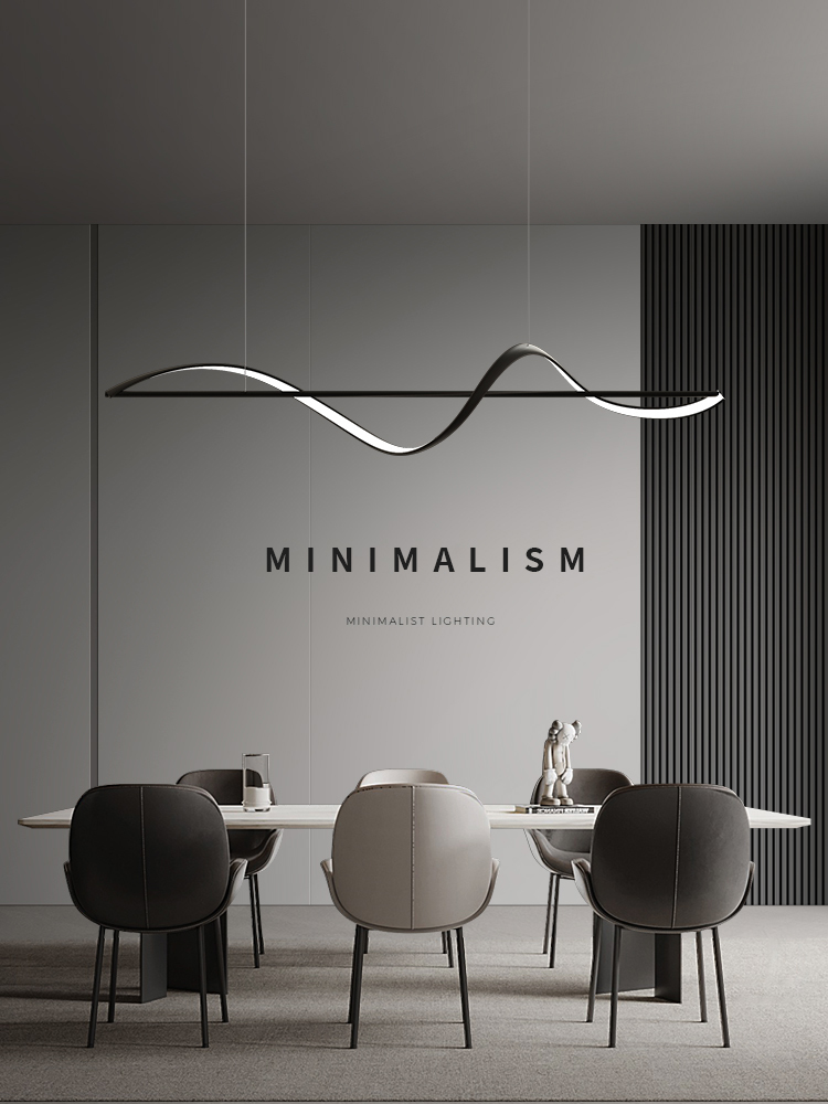 Home Bar Word - Modern minimalizm eğrisi Led kolye ışıkları