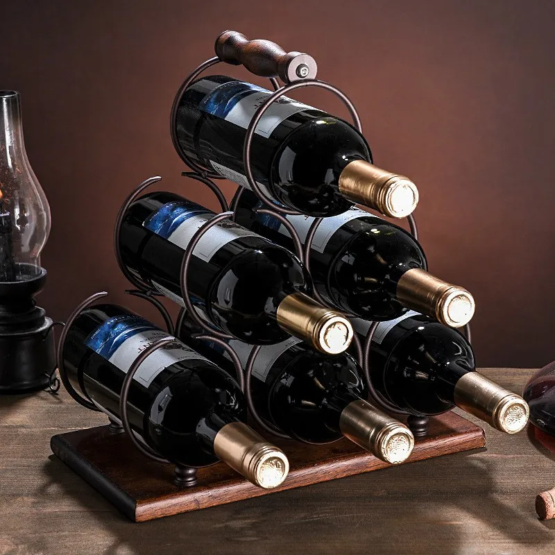 Home Bar Setup - Yaratıcı Kırmızı Şarap Rafı Ev Dekorasyon