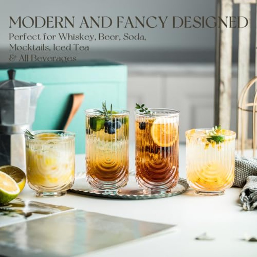 Art Deco Kokteyl Bardakları, N - Highball Glass Set incelemesi ve fiyatı