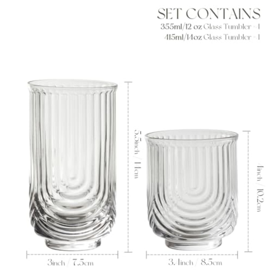 Art Deco Kokteyl Bardakları, N - Highball Glass Set incelemesi ve fiyatı