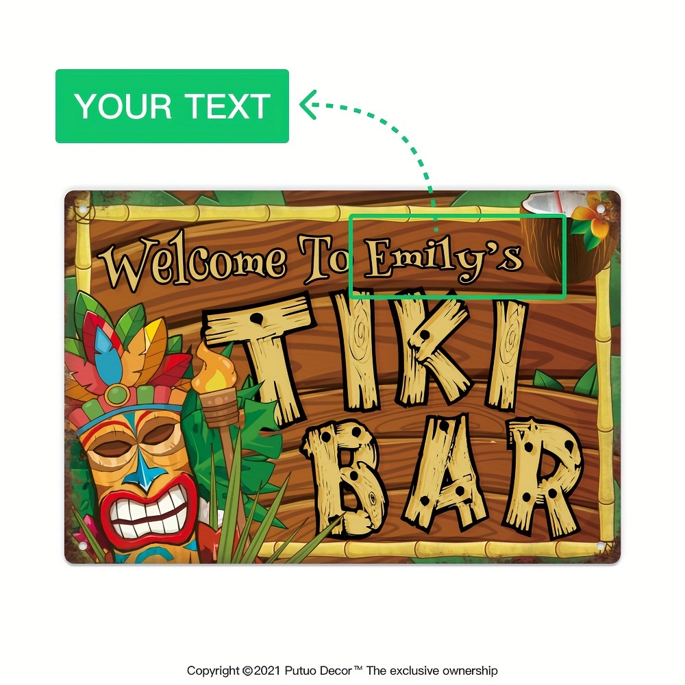 Özel Dekoratif Tiki Bar Tabela - Home Bar Cafe incelemesi ve fiyatı